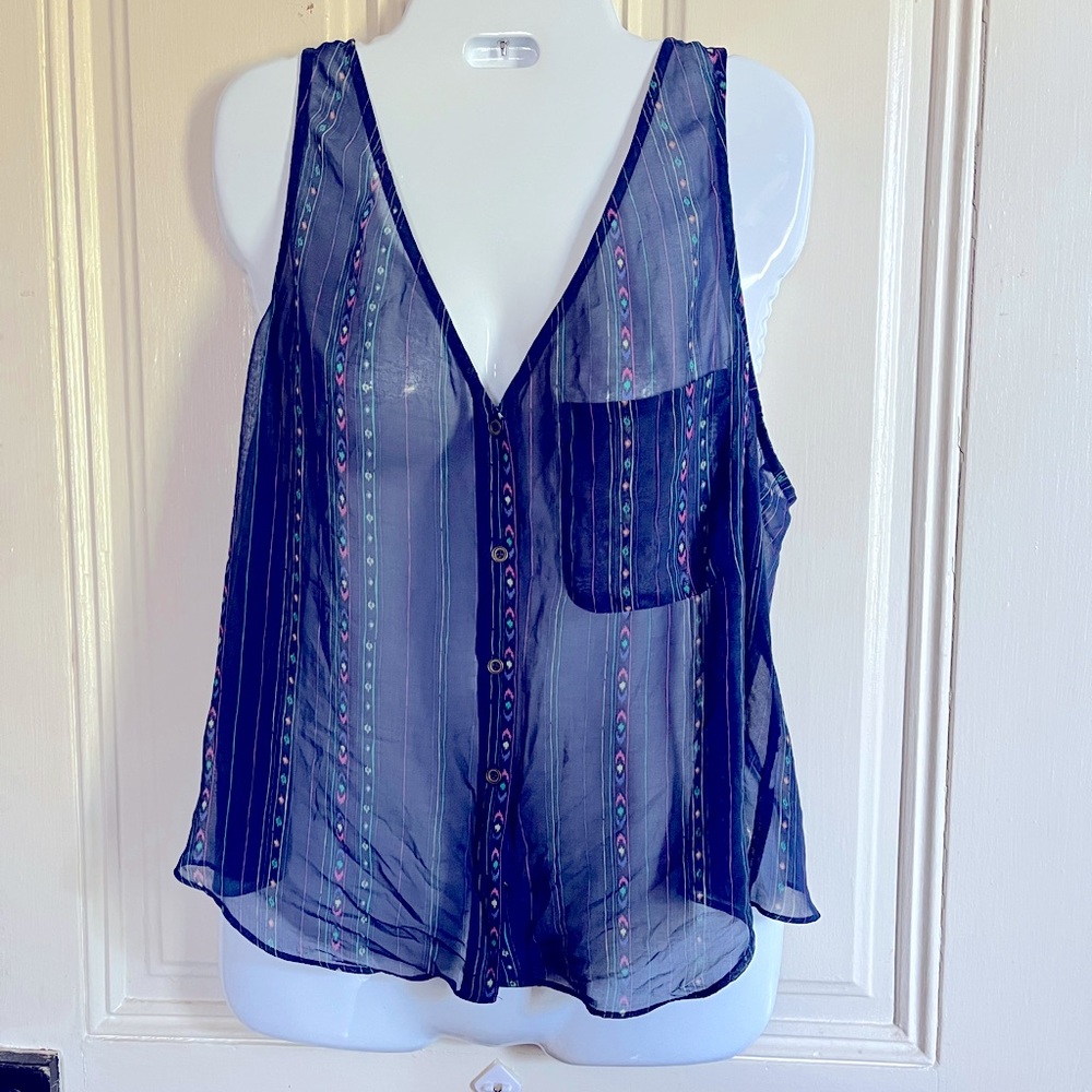 Forever 21, size L, sheer sleeveless top